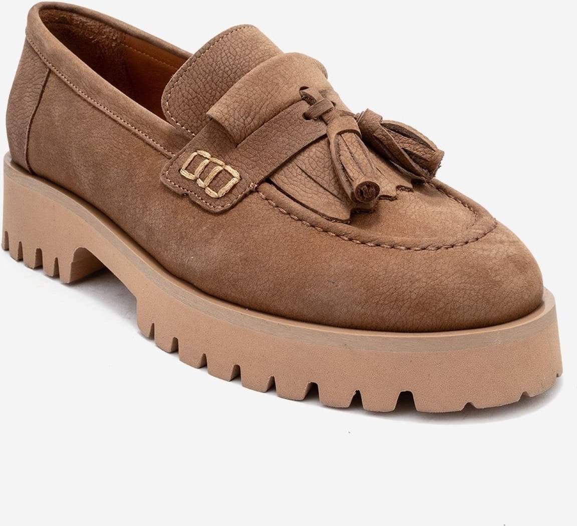 Poen Leder Quaste Loafer Damen