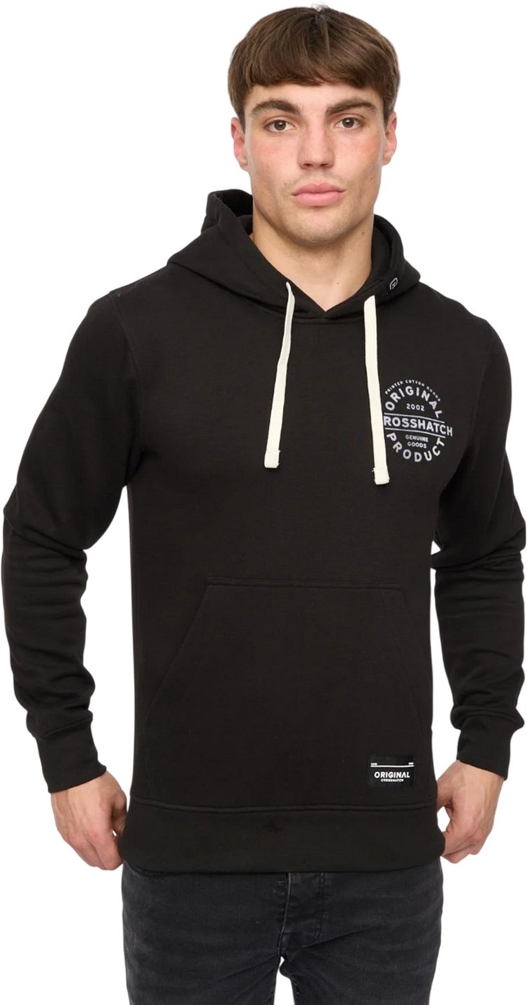 Crosshatch - "Cresswell" Kapuzenpullover für Herren (Schwarz)