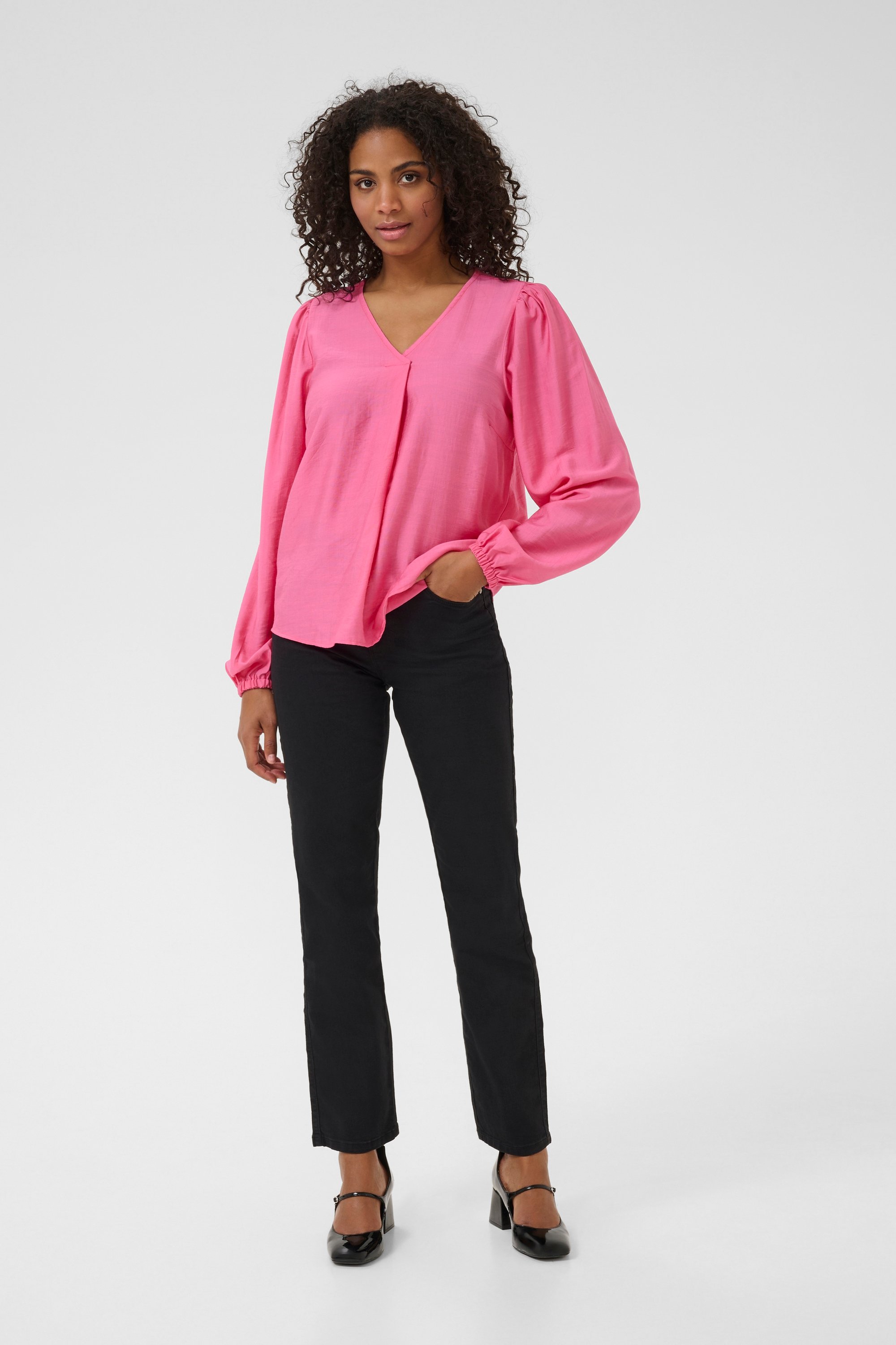 Langarm-Bluse Regular fit Azalea Pink CC pink