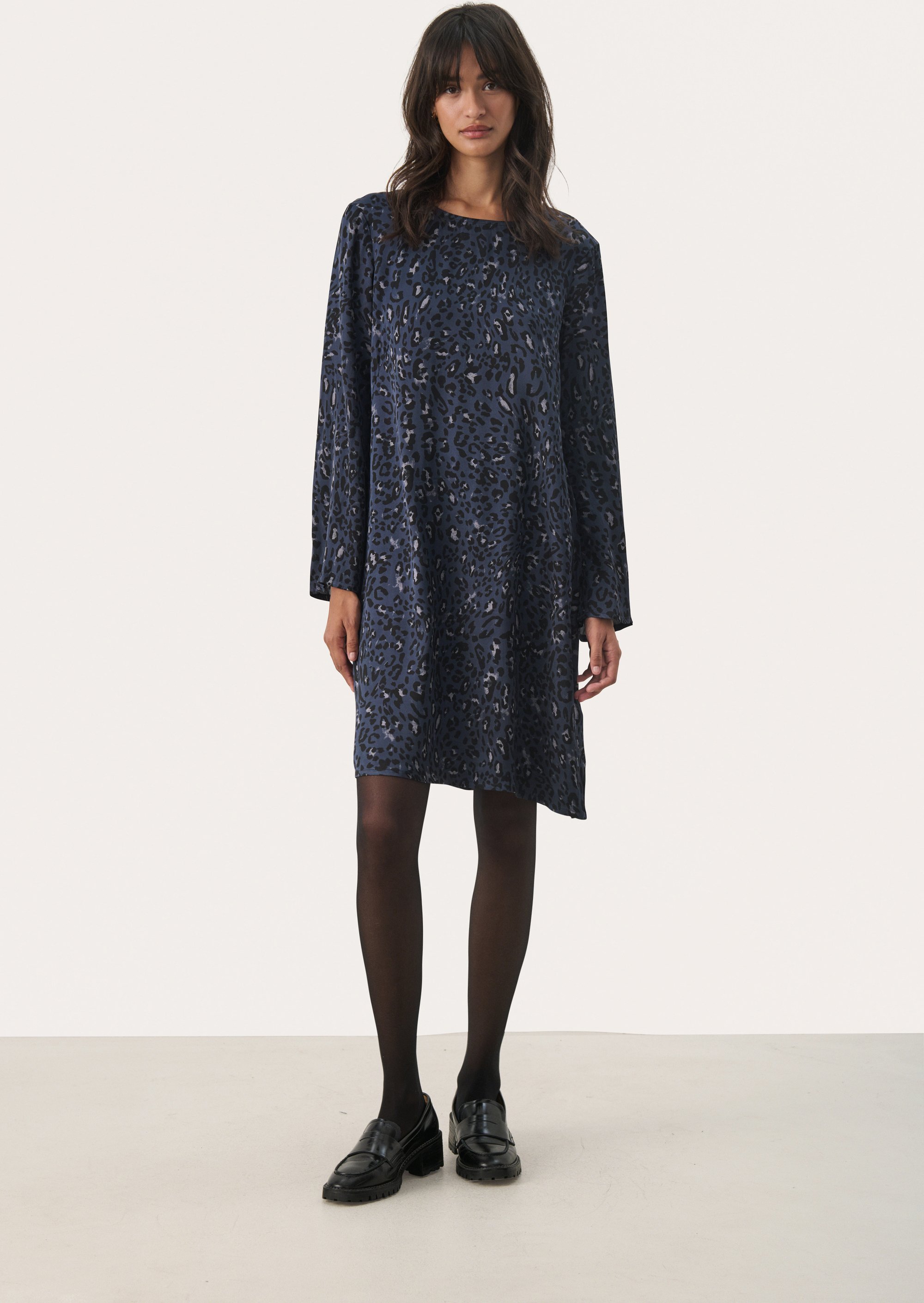 Thumbnail - Kleid Gerade Passform navy