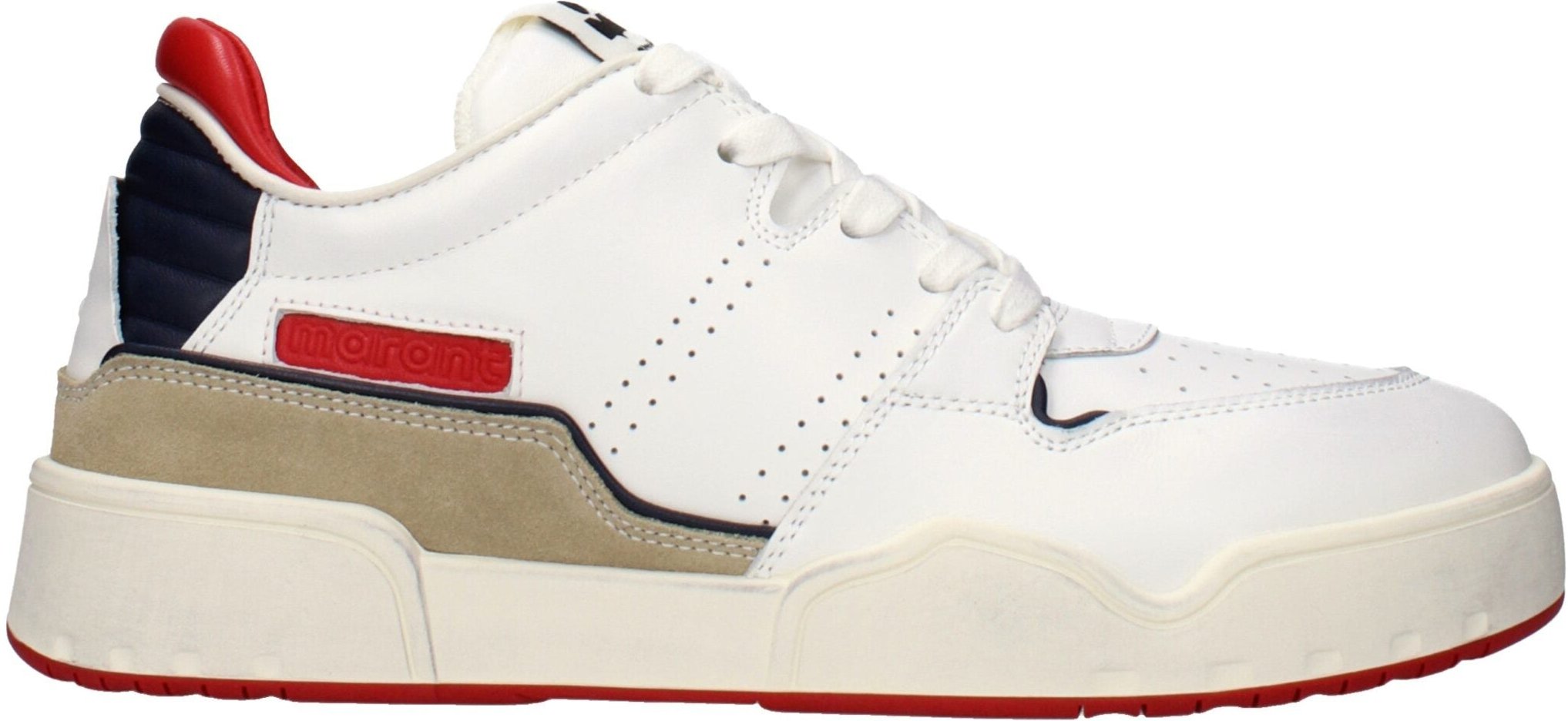 Isabel Marant Weiße Leder Low-Top Sneakers