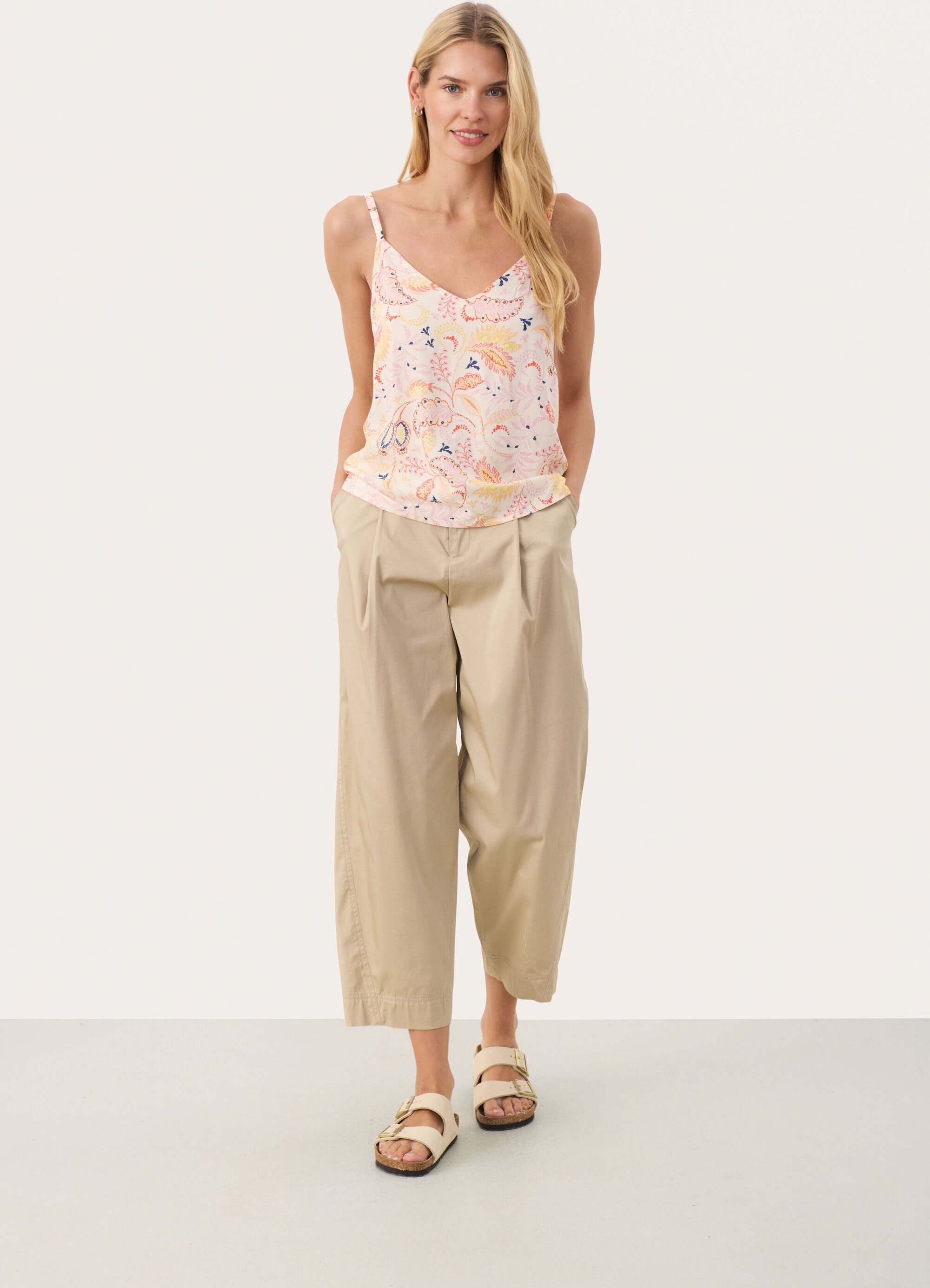 Thumbnail - Ärmellose Bluse A-shape Multi Paisley Print multicolour
