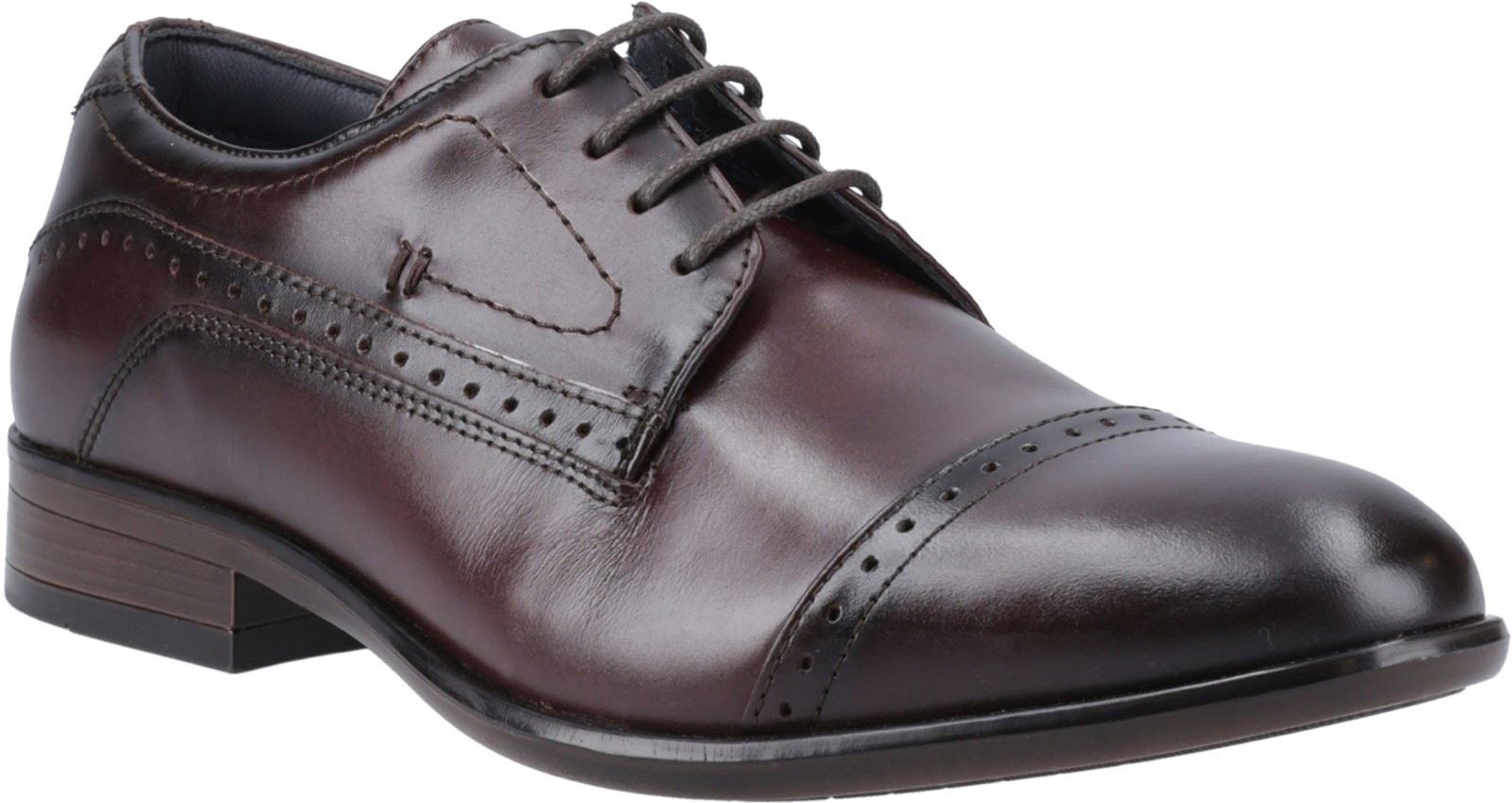 Pod Ralph Leder Herren Kastanienbraune Oxford-Schuhe