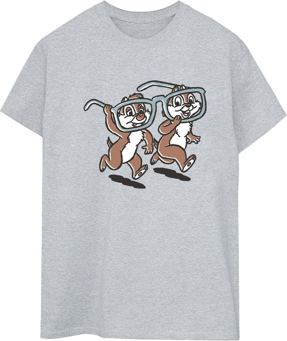 Disney - "Chip 'n Dale Glasses" T-Shirt für Damen (Grau)