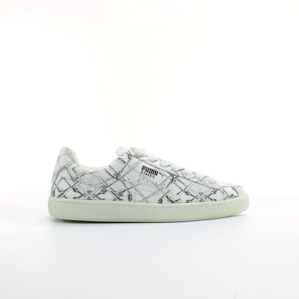 Thumbnail - Puma States X SWASH LONDON BONES BINS Weine Leder Herren Schnürungstrainer 360710 01