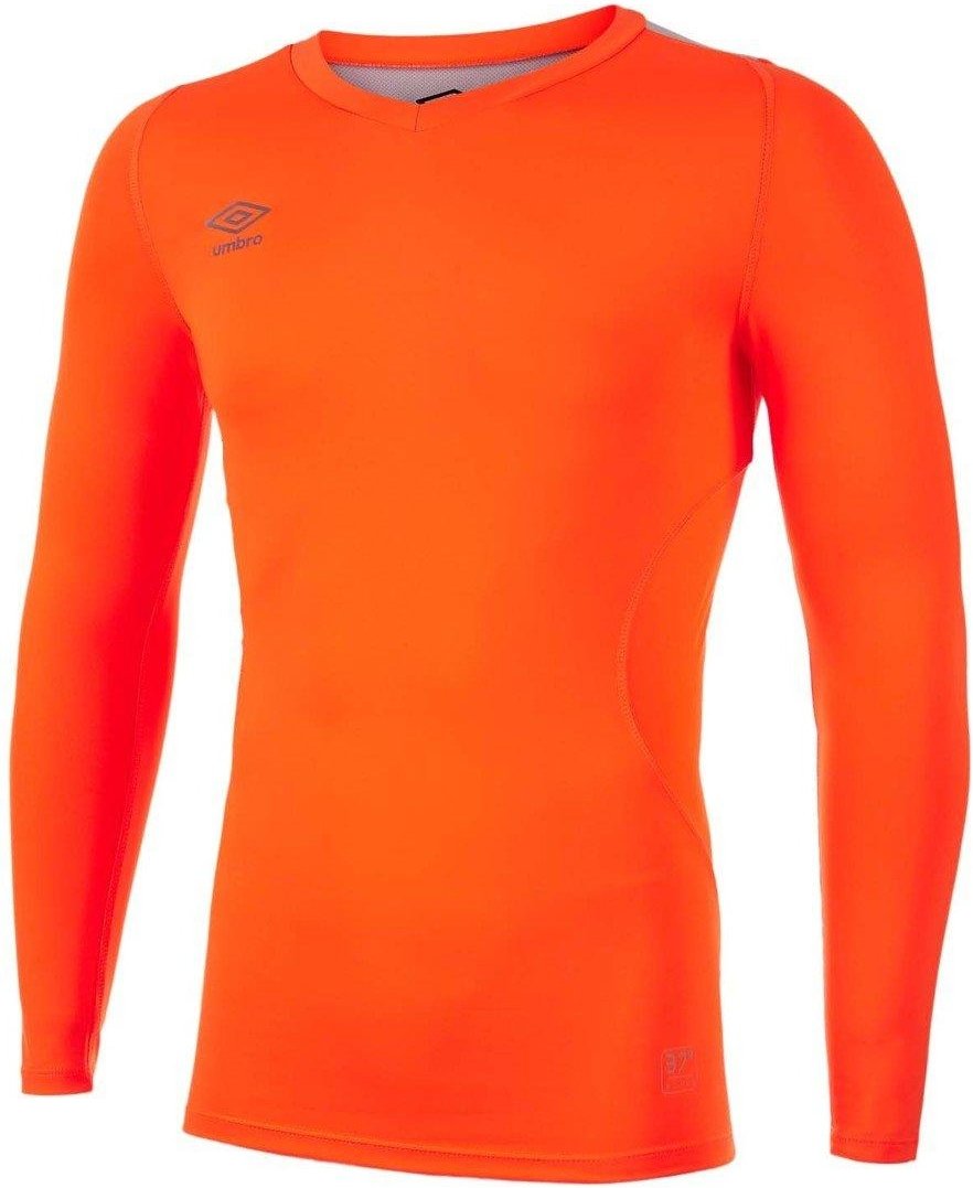 Thumbnail - Umbro - "Elite" Base Layer Oberteil V-Ausschnitt für Herren (Leuchtend Orange)
