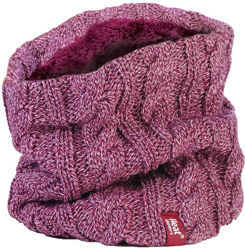 Wärmehalter - Ladies Thick Cable Knit Fleece Lined Neck Warmer