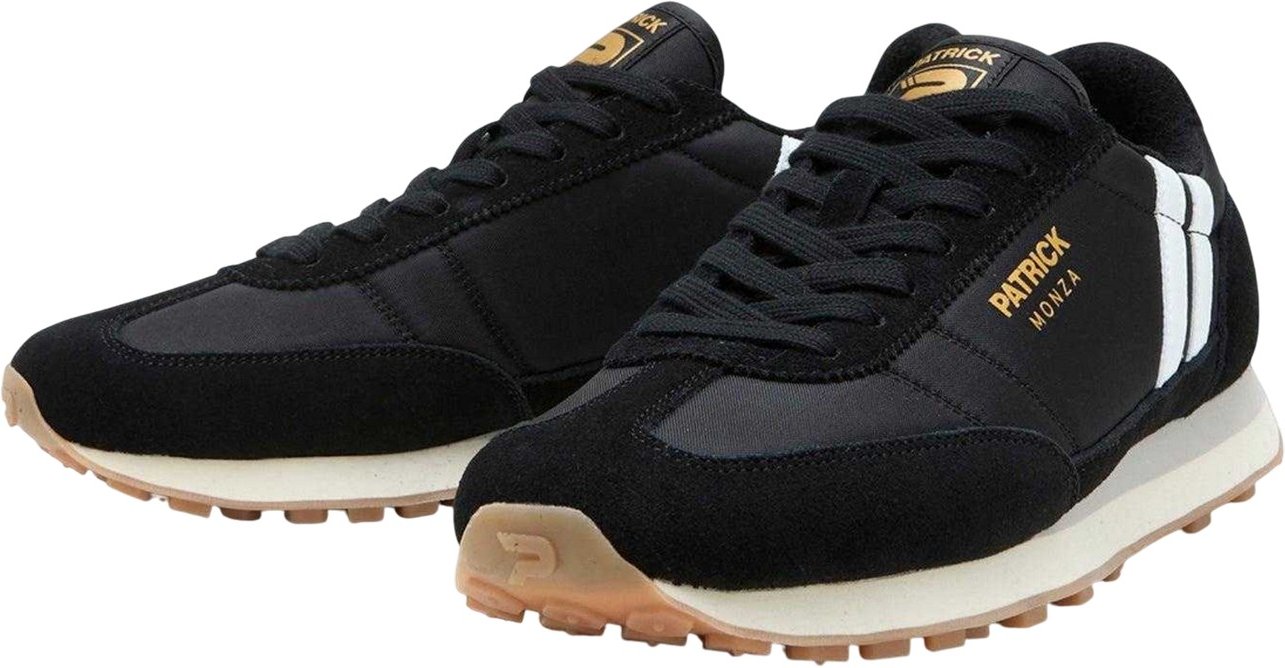 Patrick - "Monza" Sneaker für Herren, Wildleder (Schwarz/Weiß)