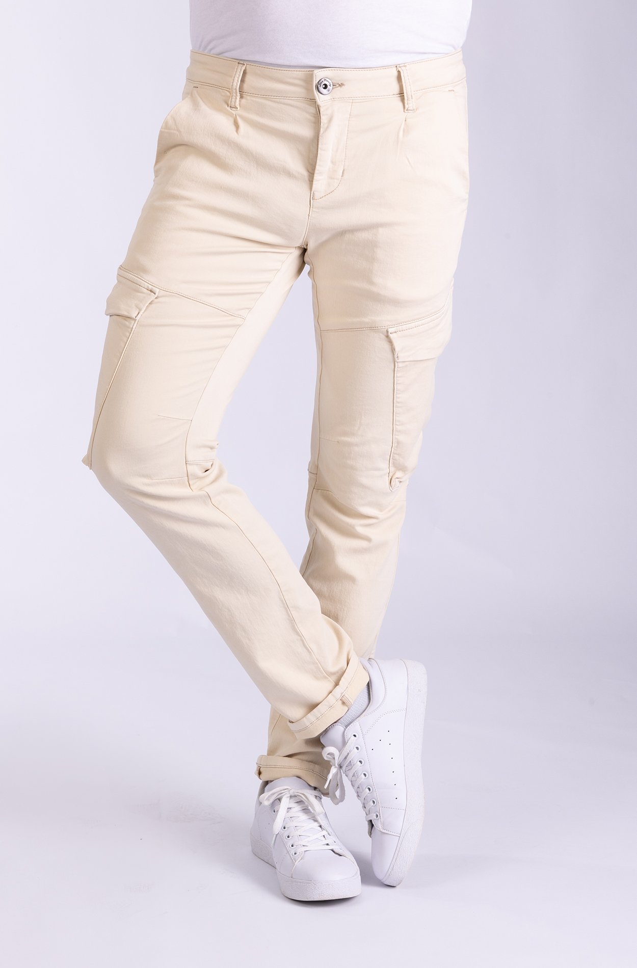 Cliff Herren Cargohosen Sand Slim Fit