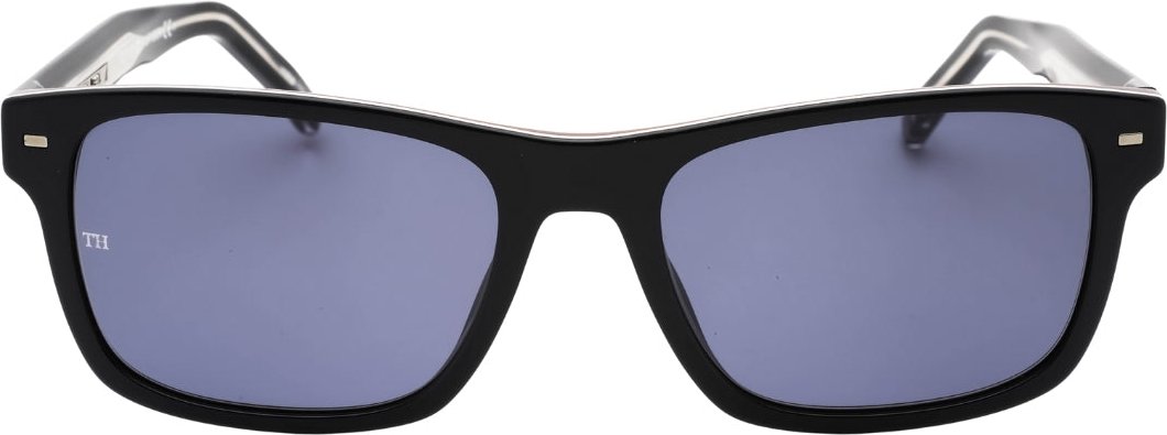 Tommy Hiliger Sonnenbrille mit blauen Glasern und schwarzen Glasern