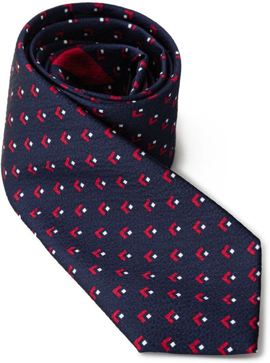 Geometrisches Muster Seidenkrawatte