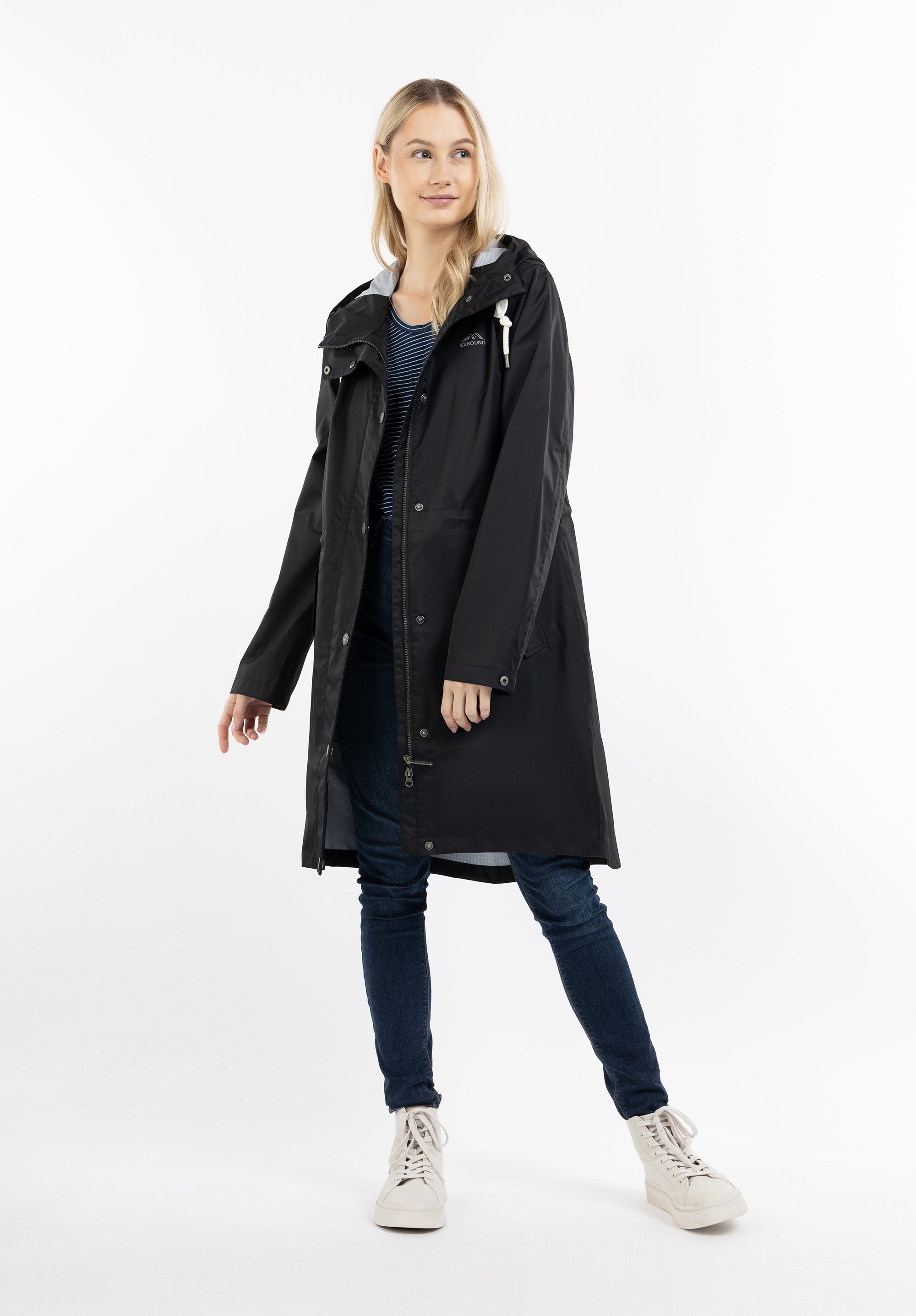 ICEBOUND Regenjacke mit Innenprint Damen Schwarz