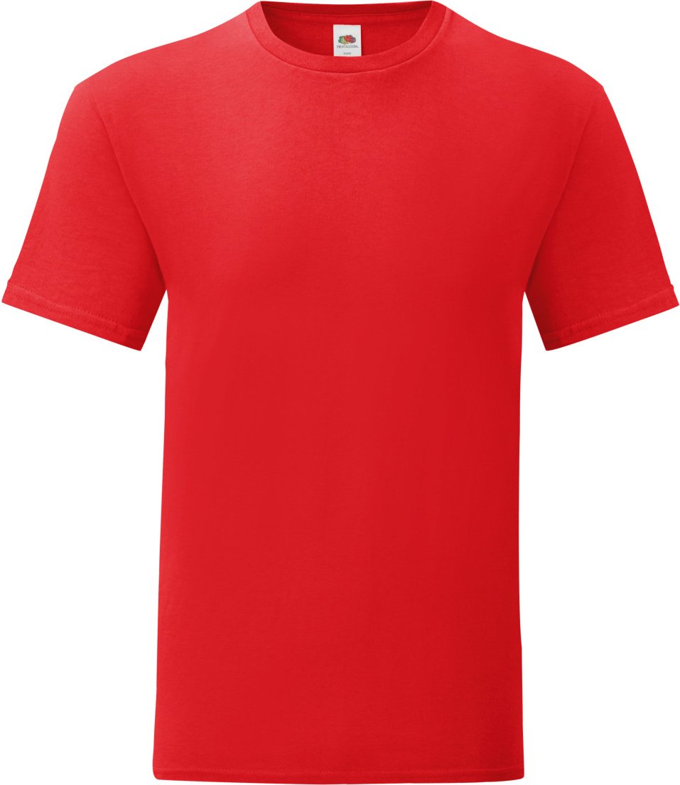 Fruit Of The Loom Herren T-Shirt Iconic (Rot)