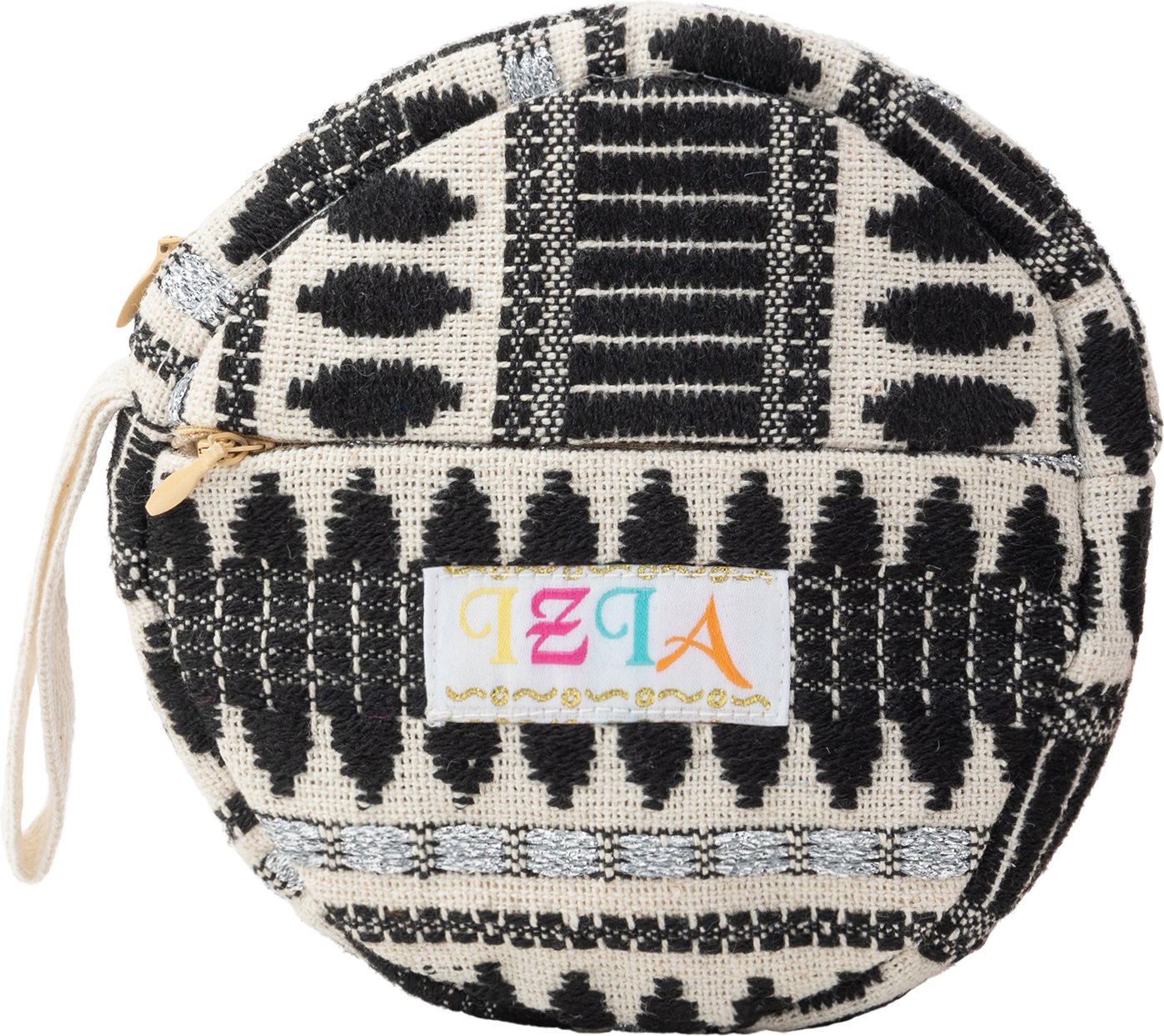 IZIA Runde Minitasche Damen schwarz/beige