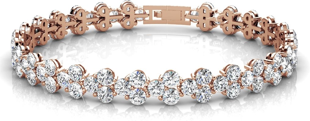 Prinzessinnen-Armbänder - Roségold und Kristall