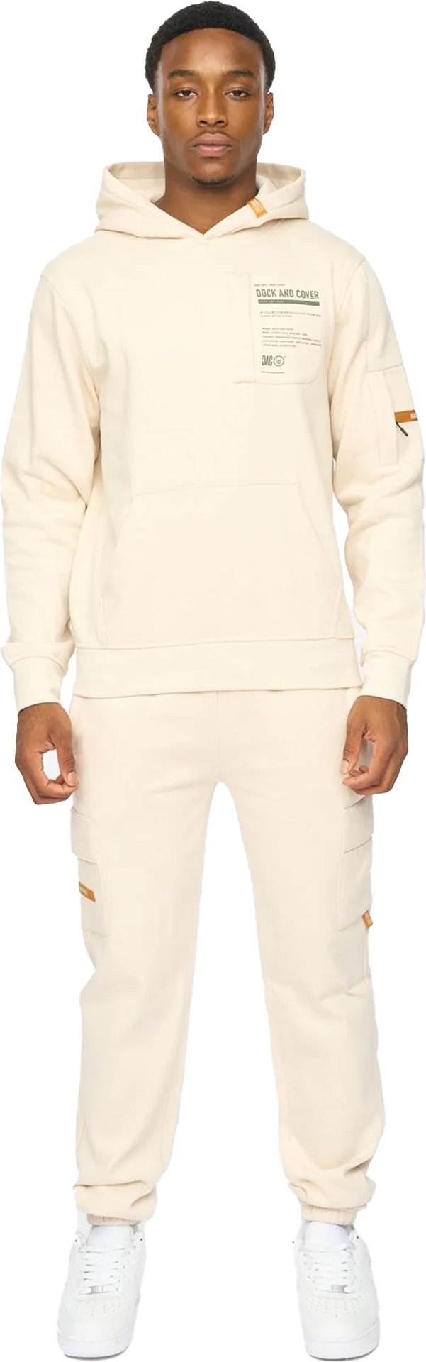 Duck and Cover - "Adamsberg" Hoodie und Jogginghosen-Set für Herren (Naturweiß)