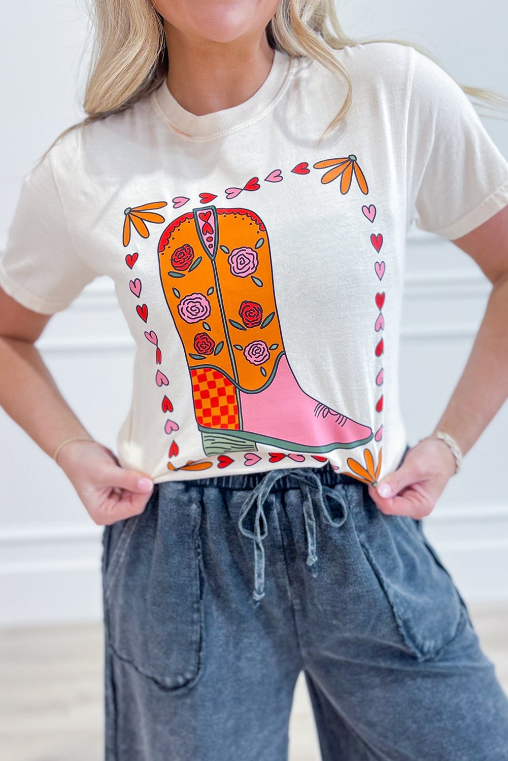 Grafik Boot T-Shirt