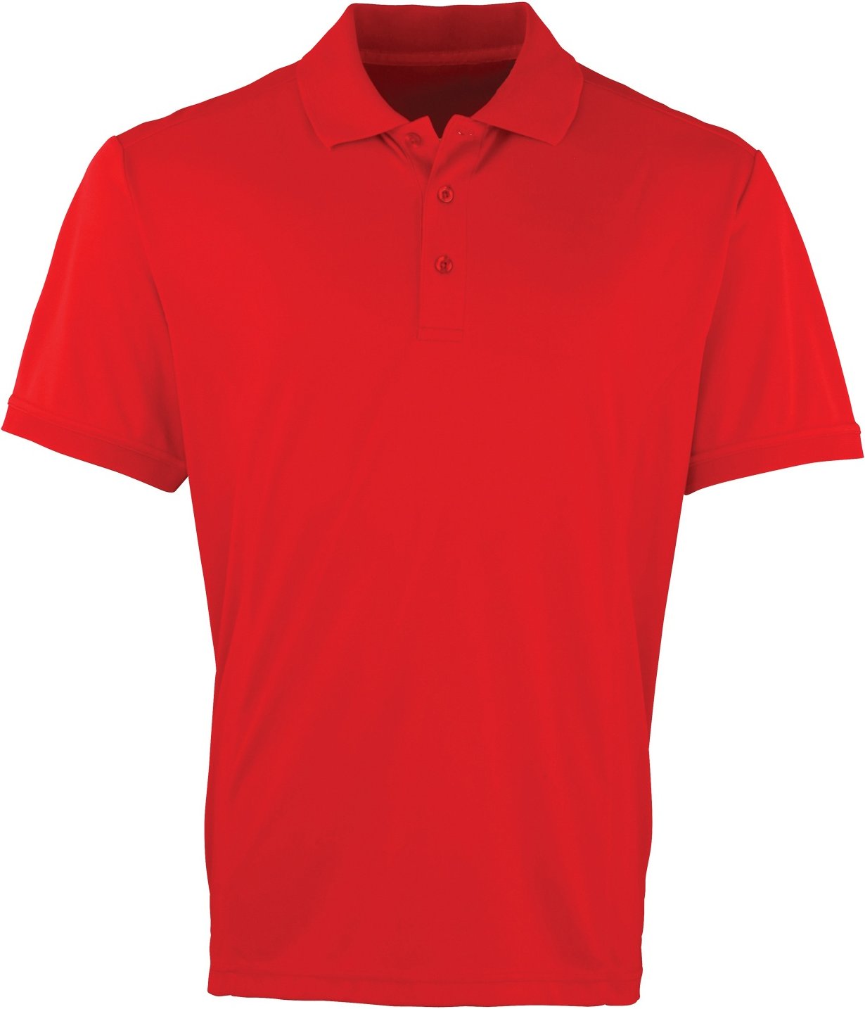 Premier Mens Coolchecker Pique Kurzarm-Polo T-Shirt (Rot)
