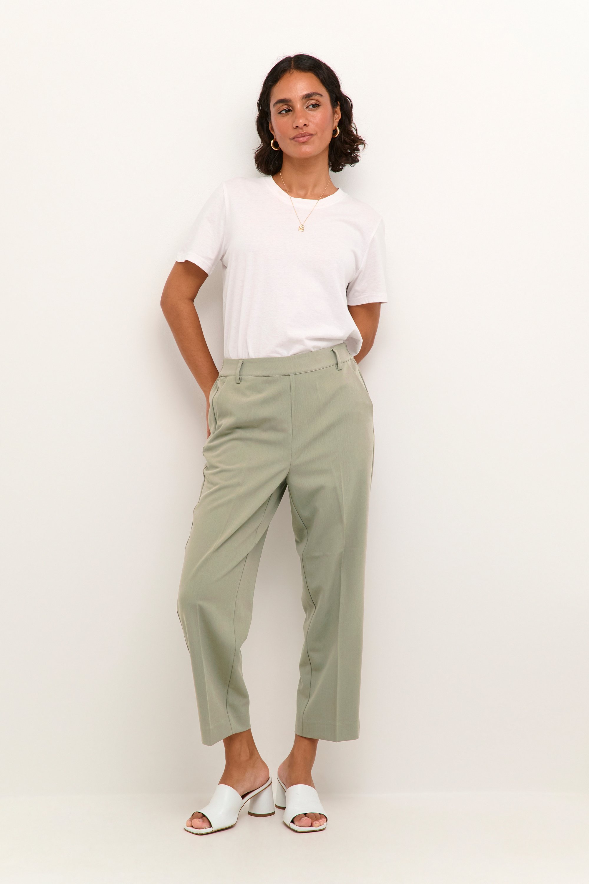 Pants Suiting Casual fit Vetiver green