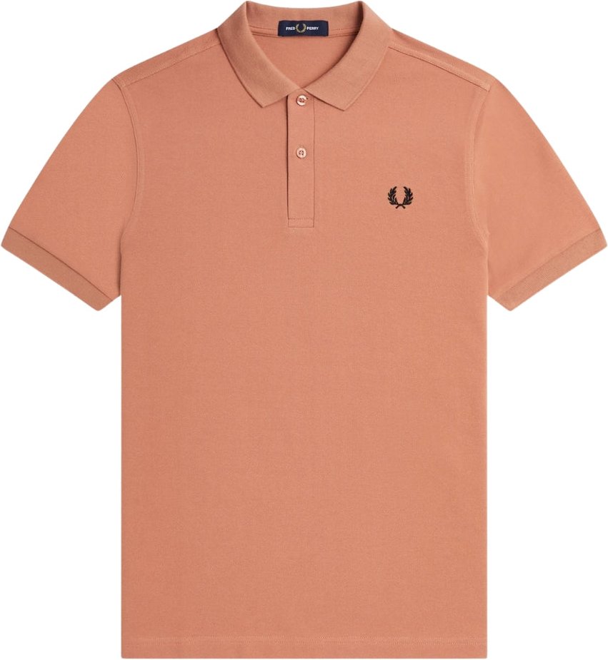 Fred Perry - Einfarbiges Poloshirt In Hellrost