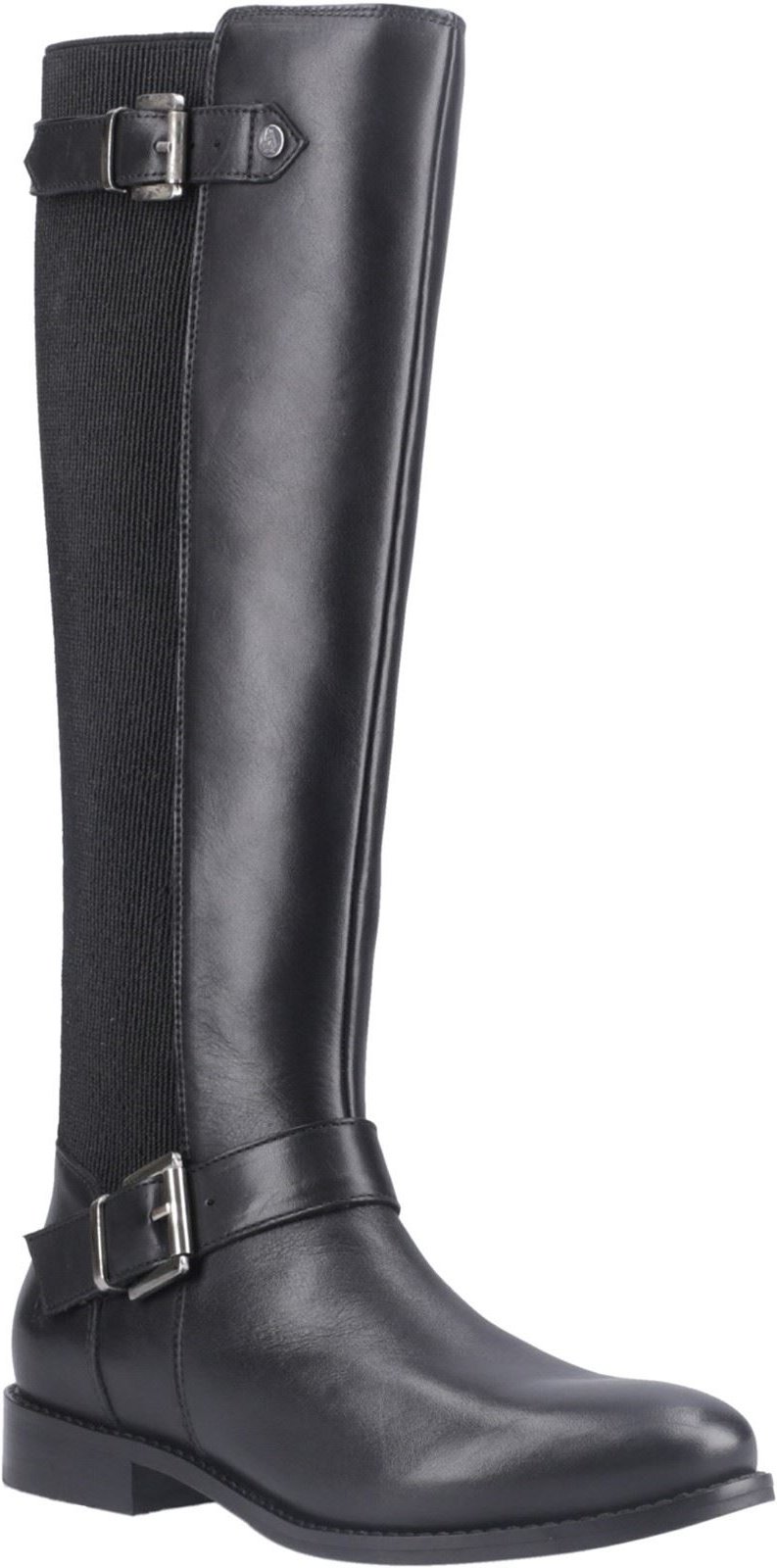 Hush Puppies Daphne Leder Damenschuhe schwarze Stiefel