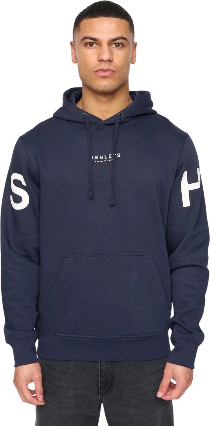 Henleys - "Hensleeve" Kapuzenpullover für Herren (Marineblau)