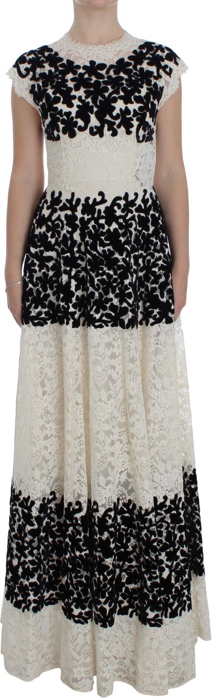 Blumen-Spitzen-Maxikleid