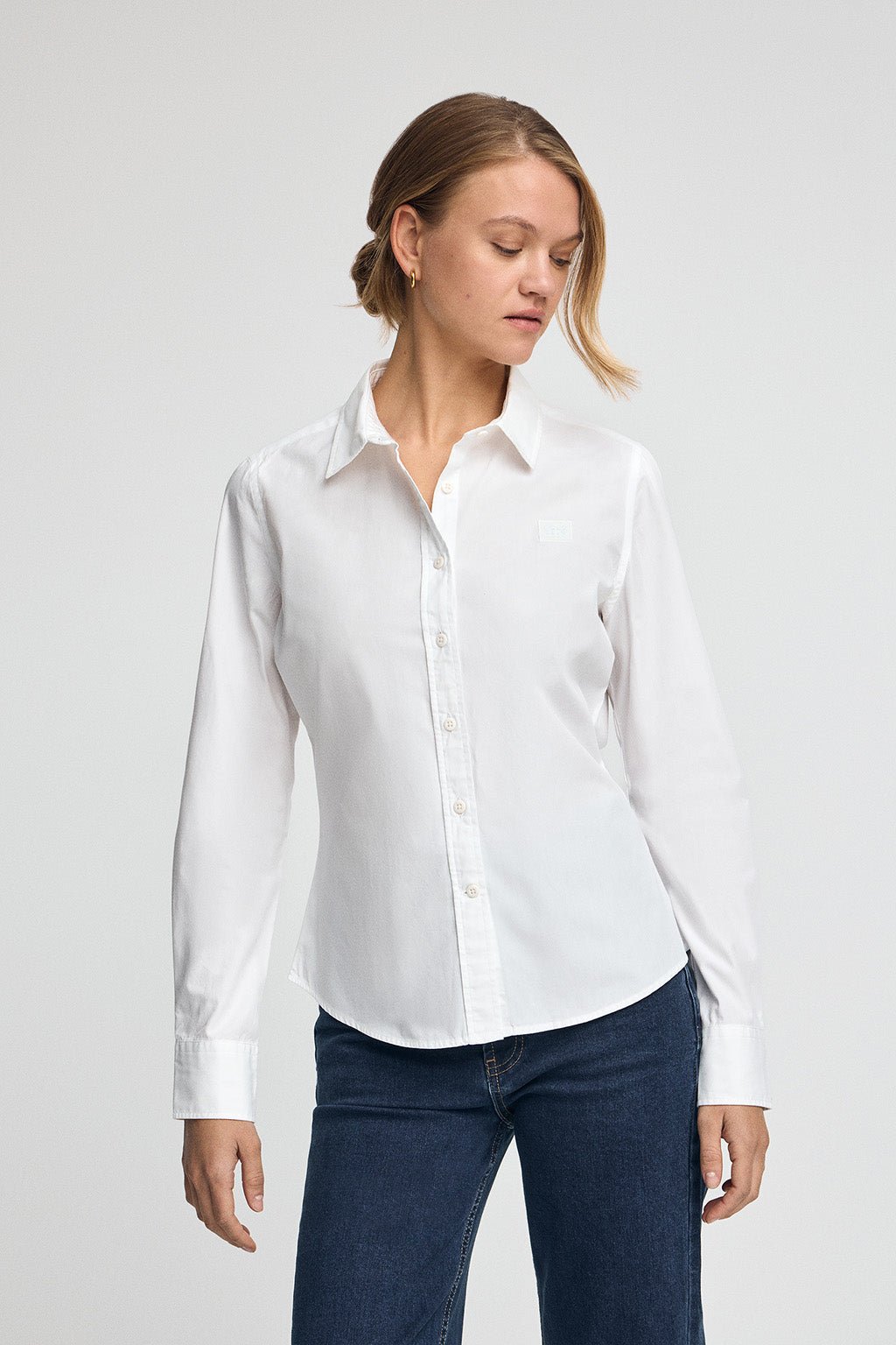 Hemd weiß im Slim Fit mit Polo Club-Logo