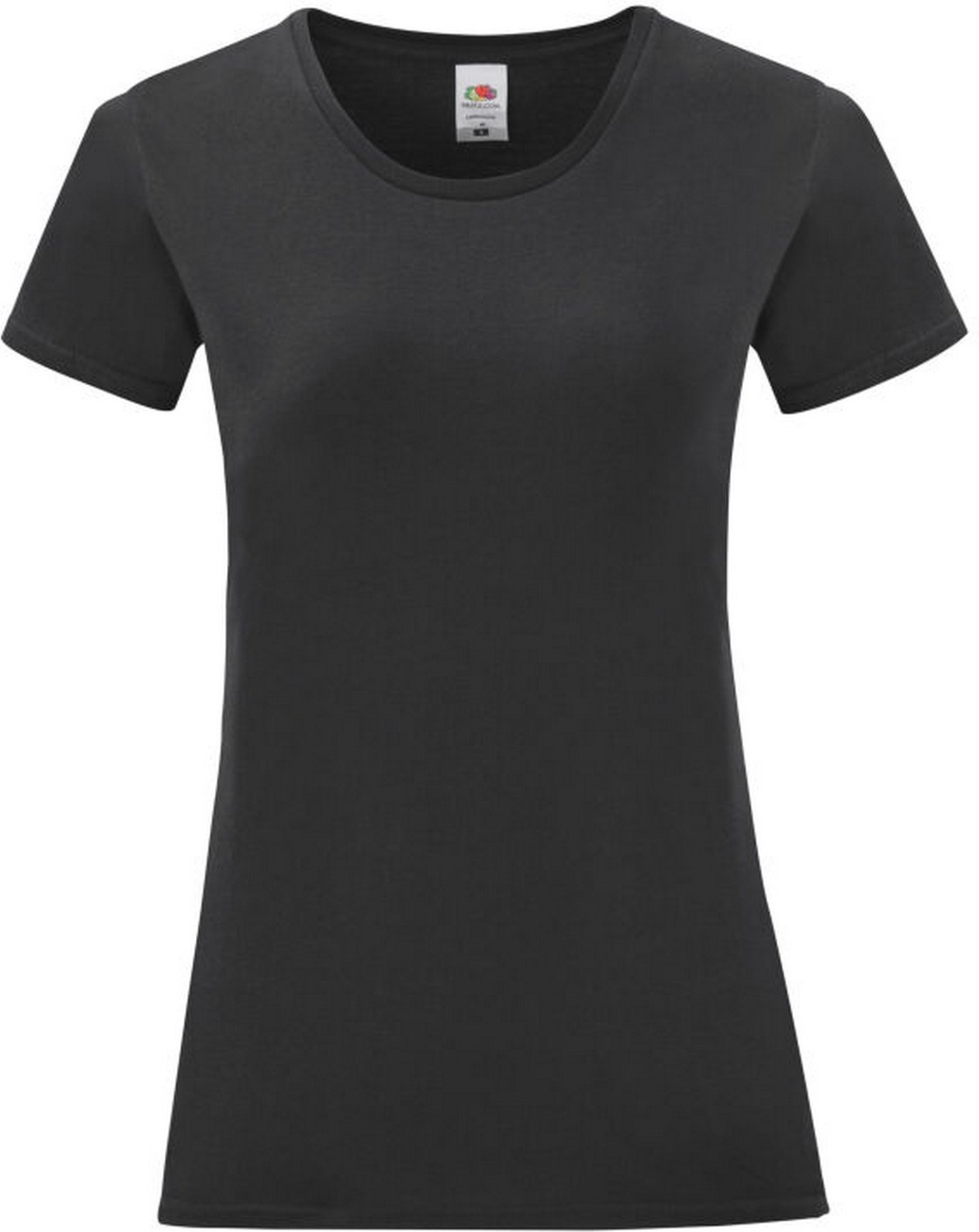 Fruit of the Loom - "Iconic" T-Shirt für Damen (Schwarz)