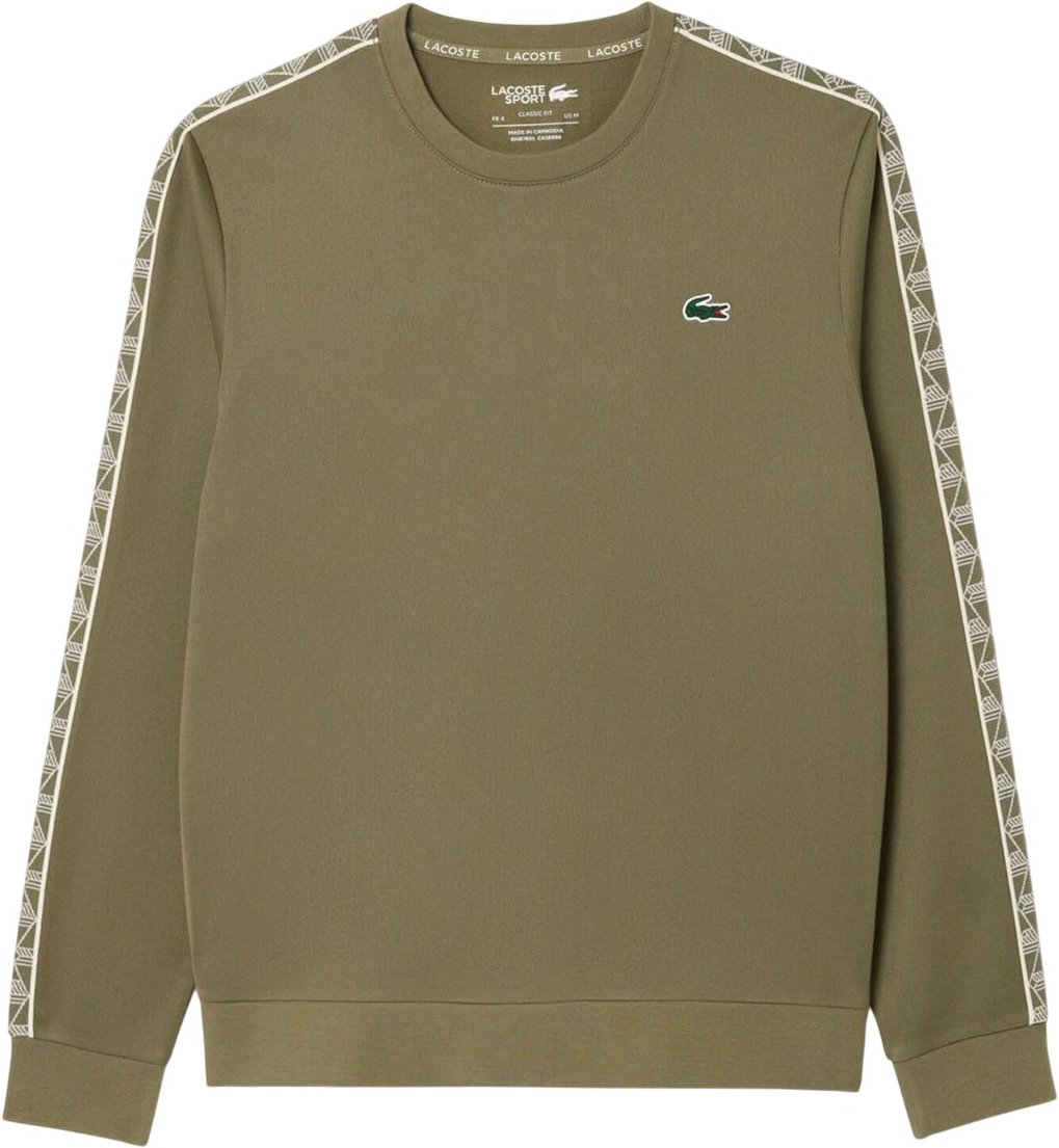 Lacoste - Jacquard Sweatshirt für Herren Verriegelung - Tennis (Khakigrün)