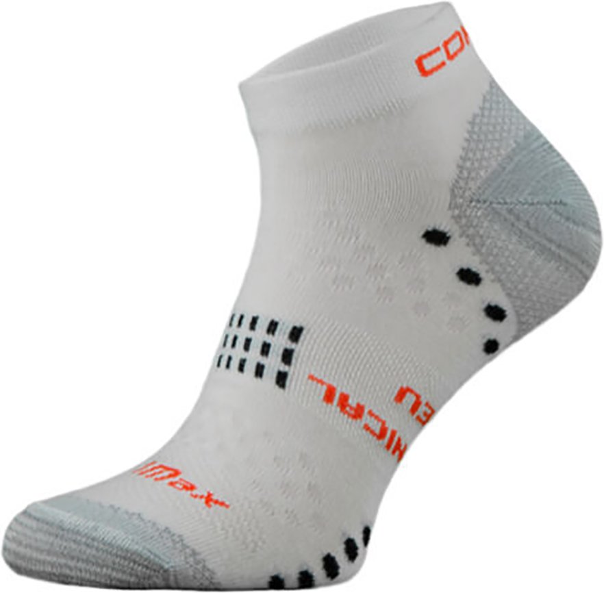 Chaussettes Running pour Ete | COMODO | Légères Chaussettes Coolmax Basses - Blanc