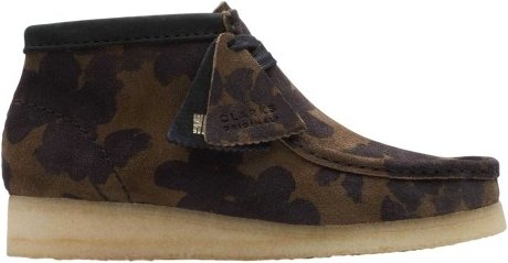 Clarks - "Wallabee" Floral Stiefel für Herren, Kalbvelours (Schwarz)