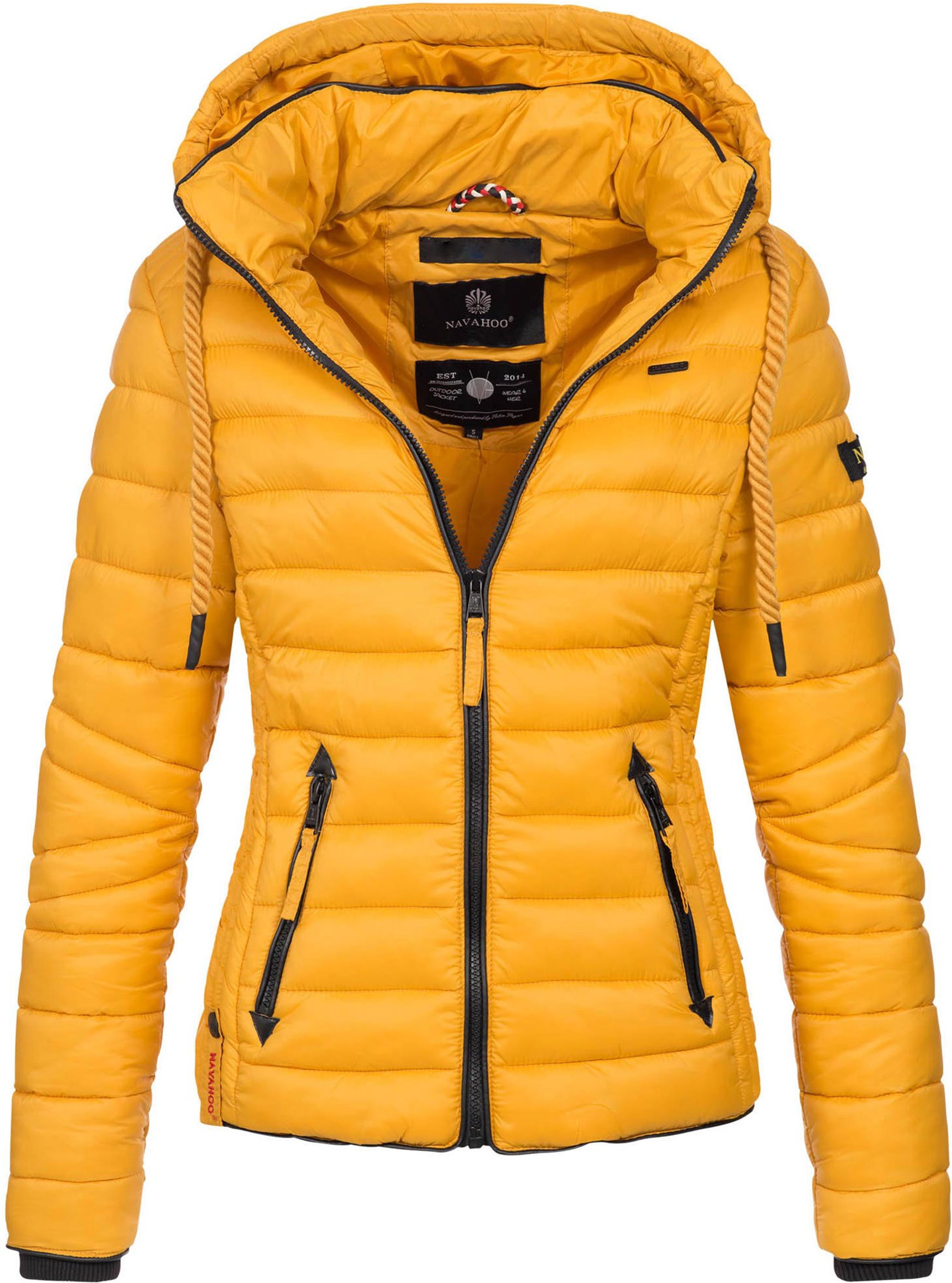 Navahoo Damen Steppjacke Lulana – Leicht, Stylisch & Abnehmbare Kapuze