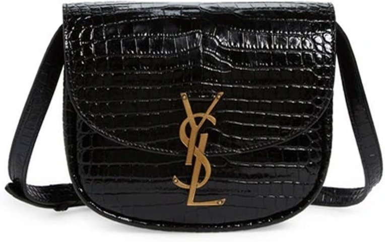 Saint Laurent Kaia Kroko-Umhängetasche