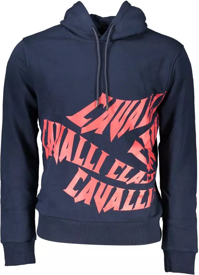 Cavalli Class Kapuzenpullover Marineblau mit rotem Logo