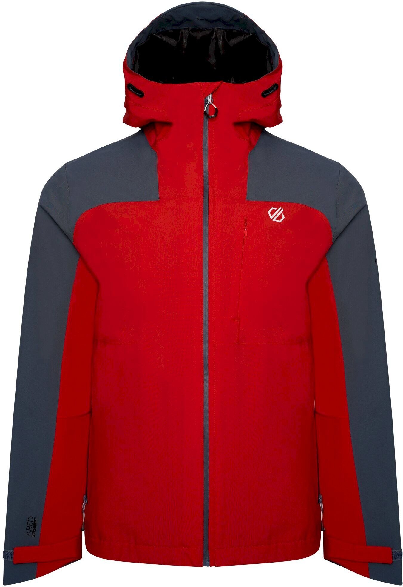 Dare 2B Mens The Jenson Button Edit - Diluent Recycled Waterproof Jacket (Danger Red/Orion Grey)
