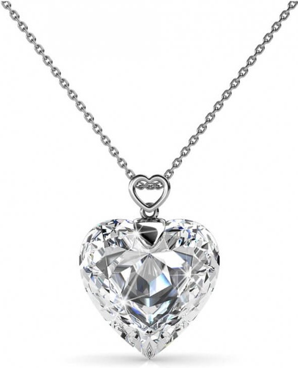 Heitere Herz-Anhänger - Silber und Kristall