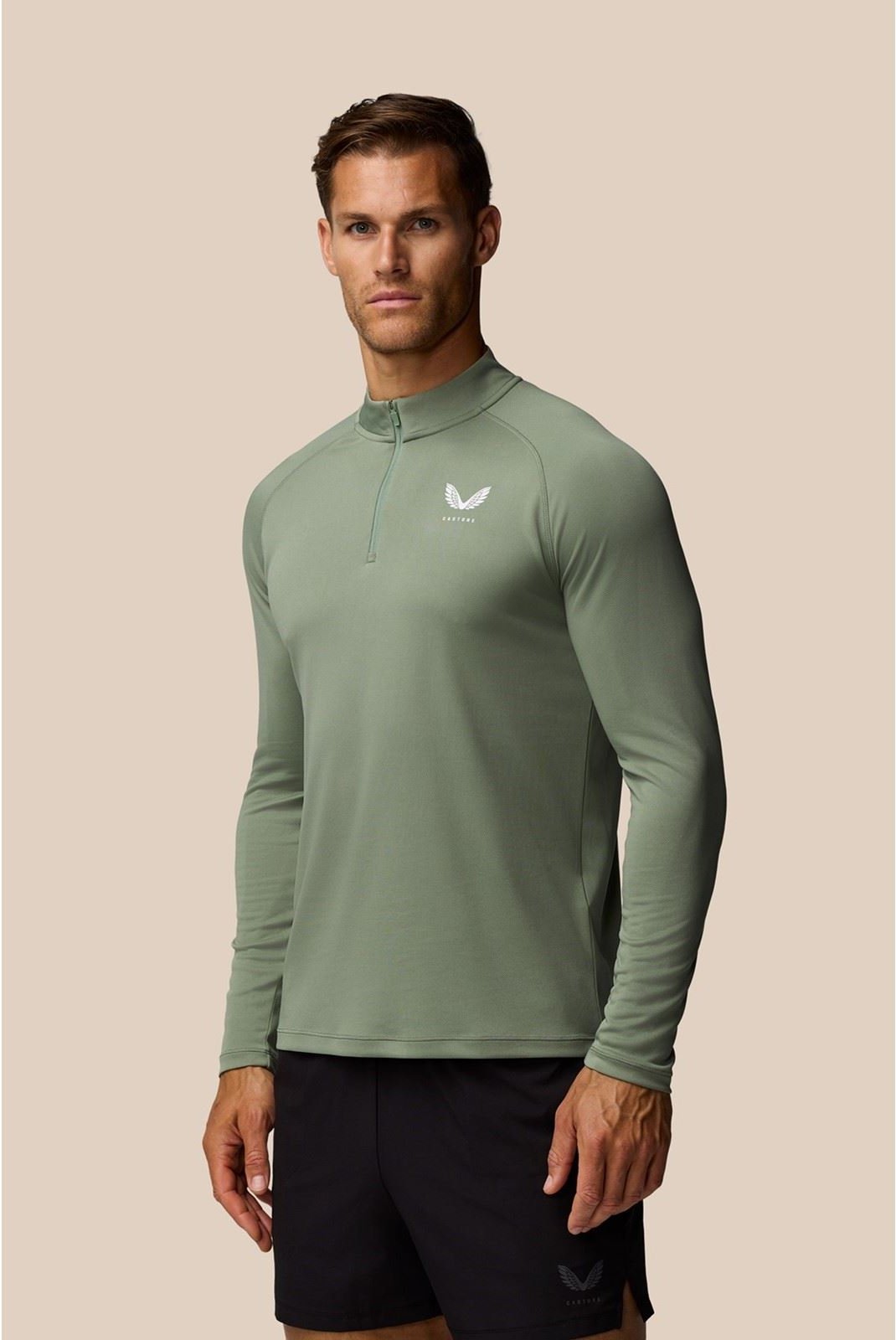 Castore Adapt Training 1/4 Zip Top Polyester Herren Blau Activewear T-Shirts