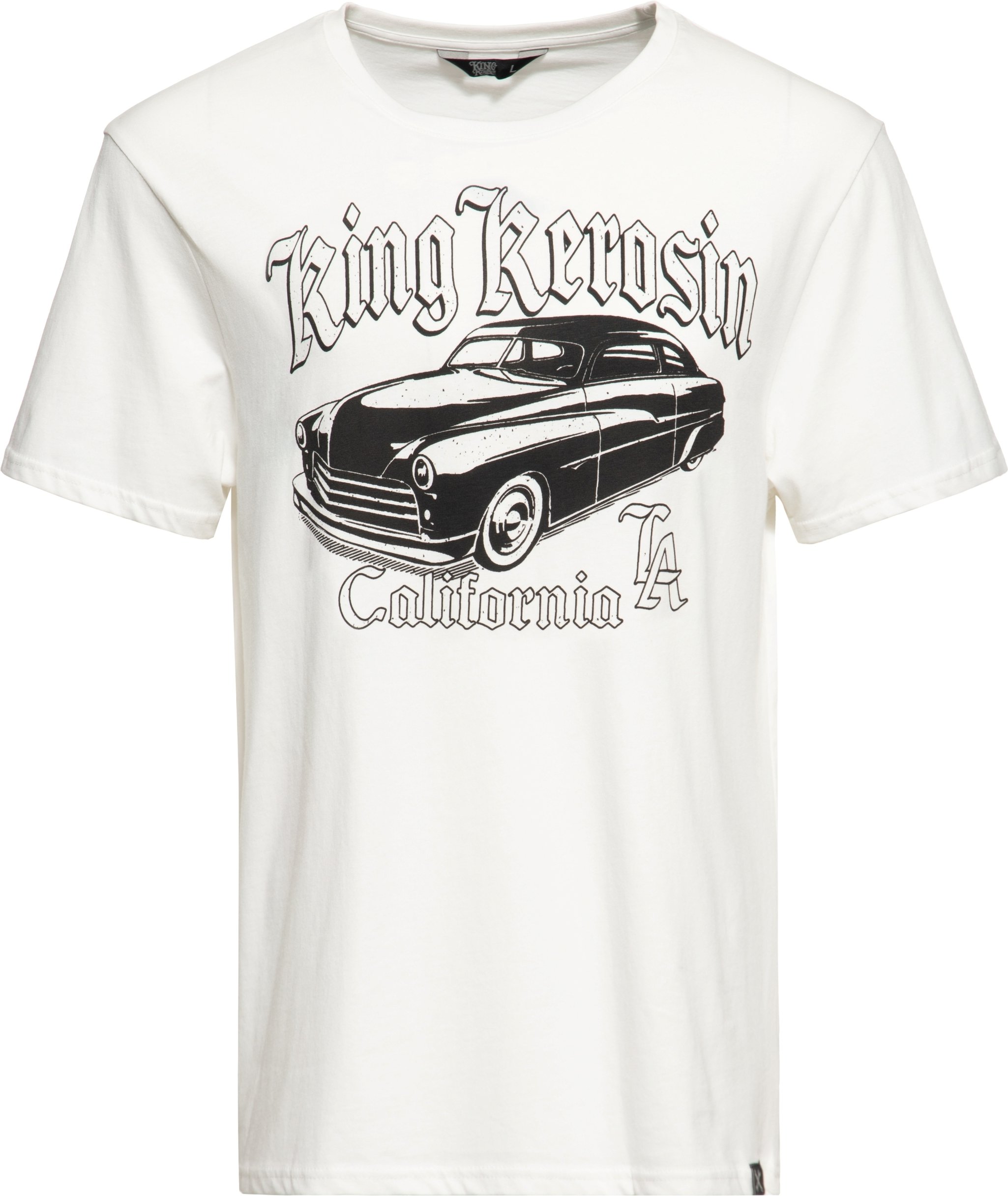 King Kerosin Herren T-Shirt California Greaser weiß