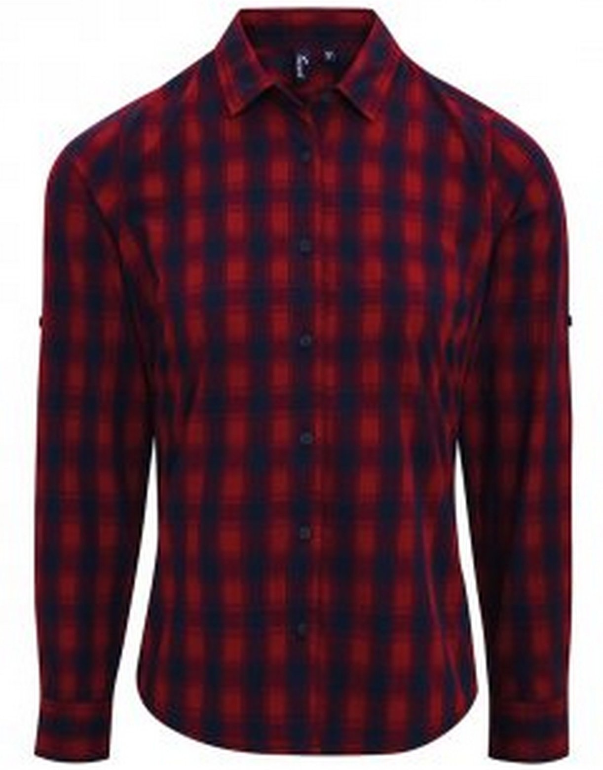 Premier Damen Karohemd Mulligan, langärmlig (Rot/Marineblau)