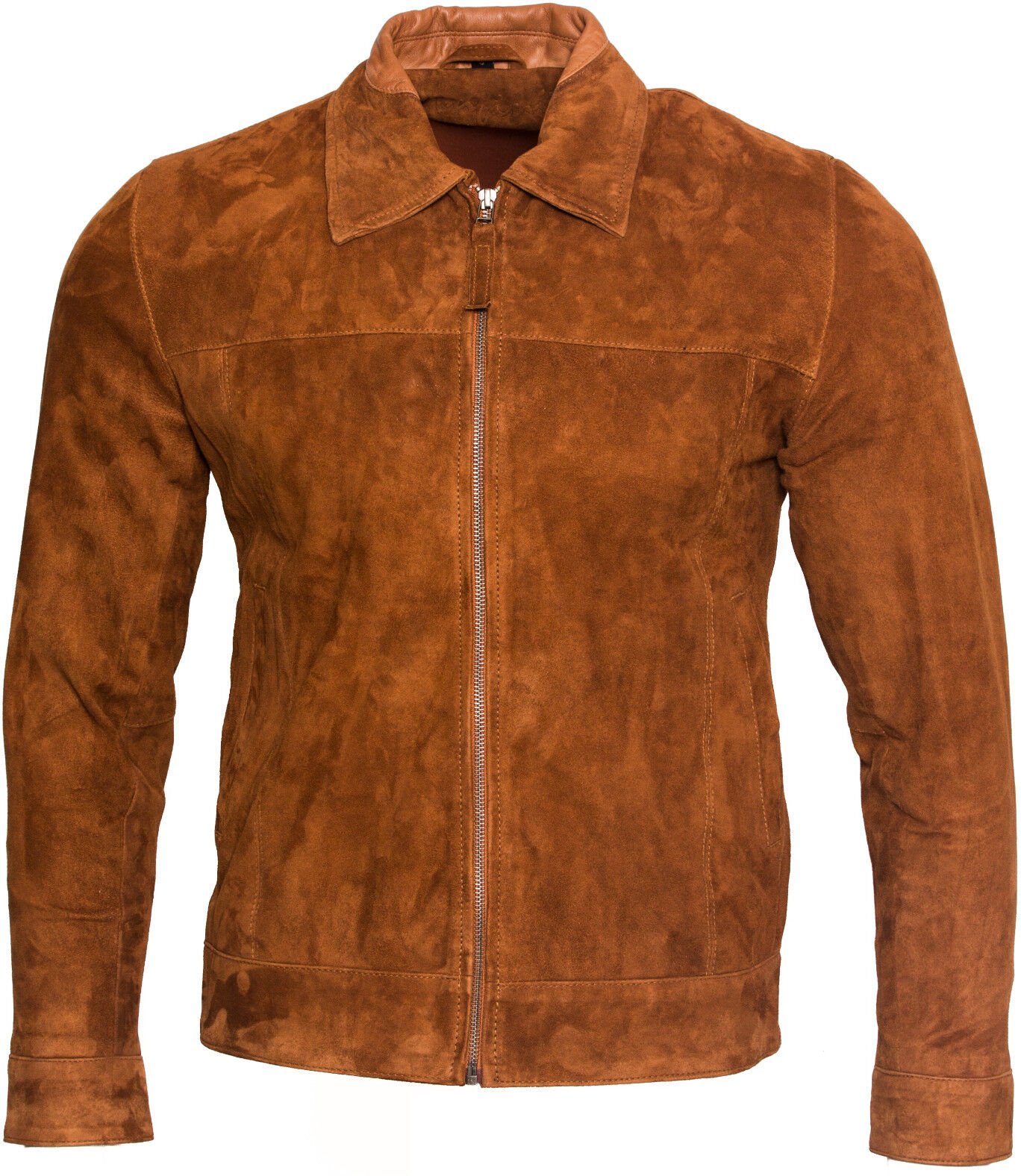 Retro-Bikerjacke aus Ziegenveloursleder