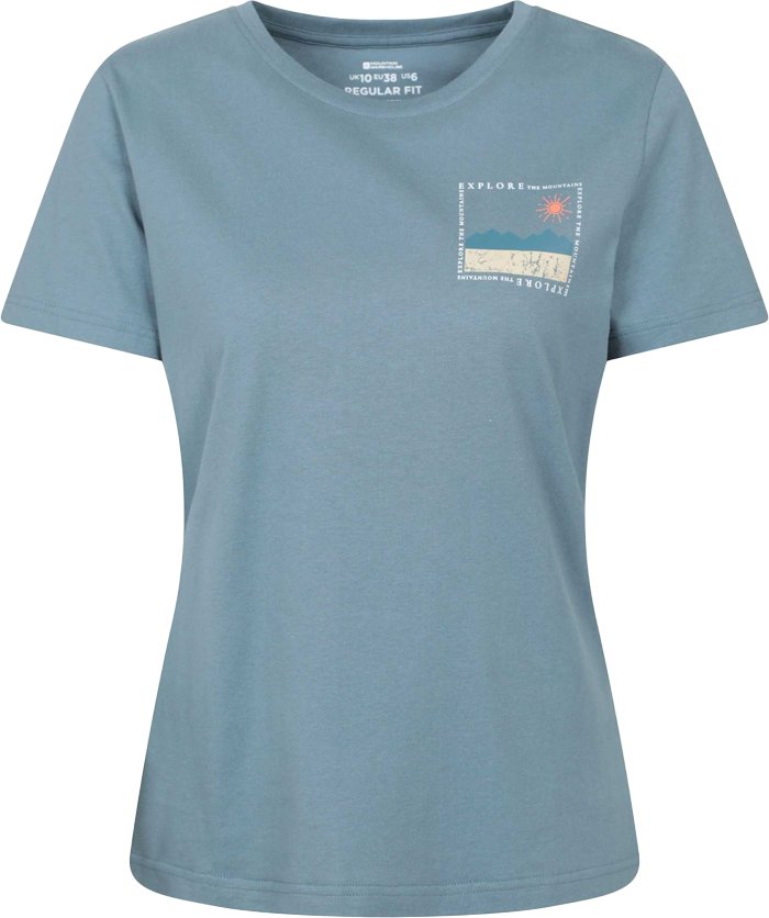 Mountain Warehouse - "Explore The Mountains" T-Shirt für Damen (Blau)