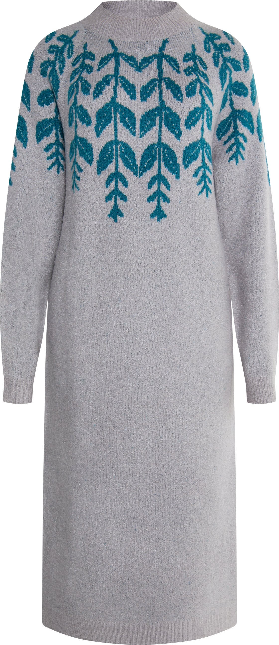 usha Maxi Strickkleid Damen Grau Mehrfarbig