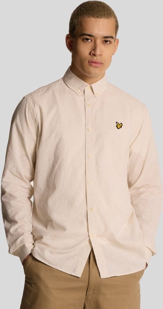 Thumbnail - Lyle & Scott Oxford-Leinenhemd - Gelb