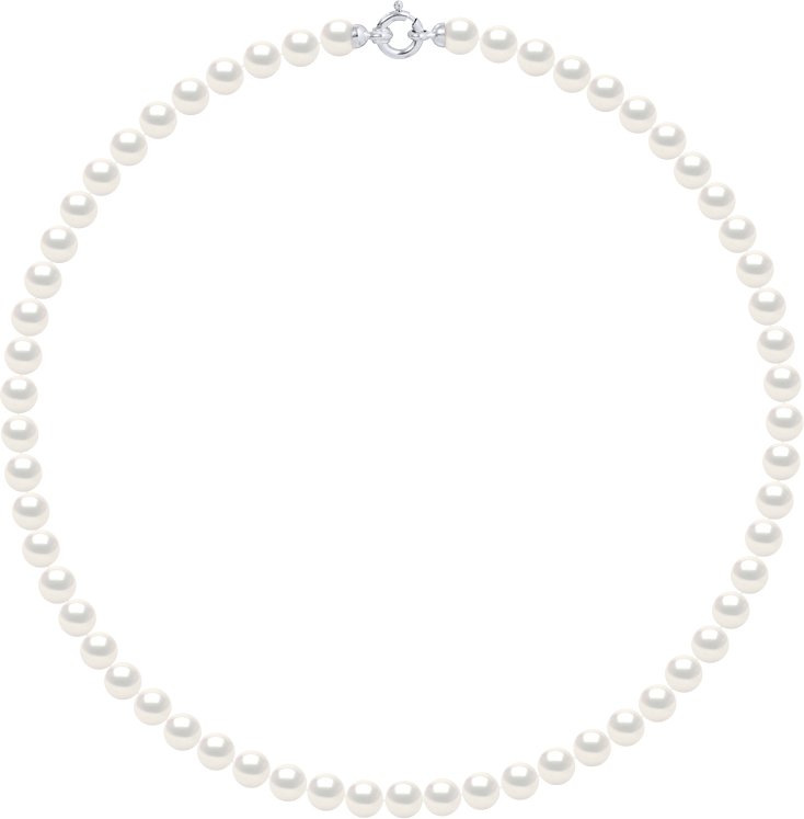 Thumbnail - DIADEMA - Halskette - Prinzessin - Echte Süßwasserperlen - Weißgold