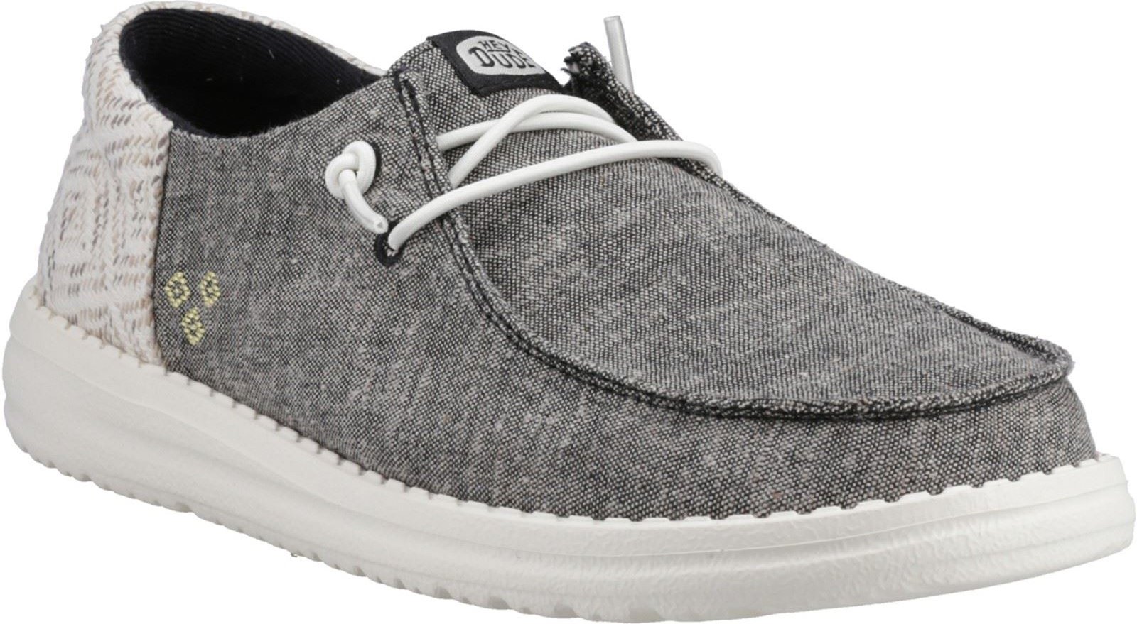 HEYDUDE Wendy Funk Surf Baja Baumwollmischung Damen Schwarz/Multi Mokassinschuhe