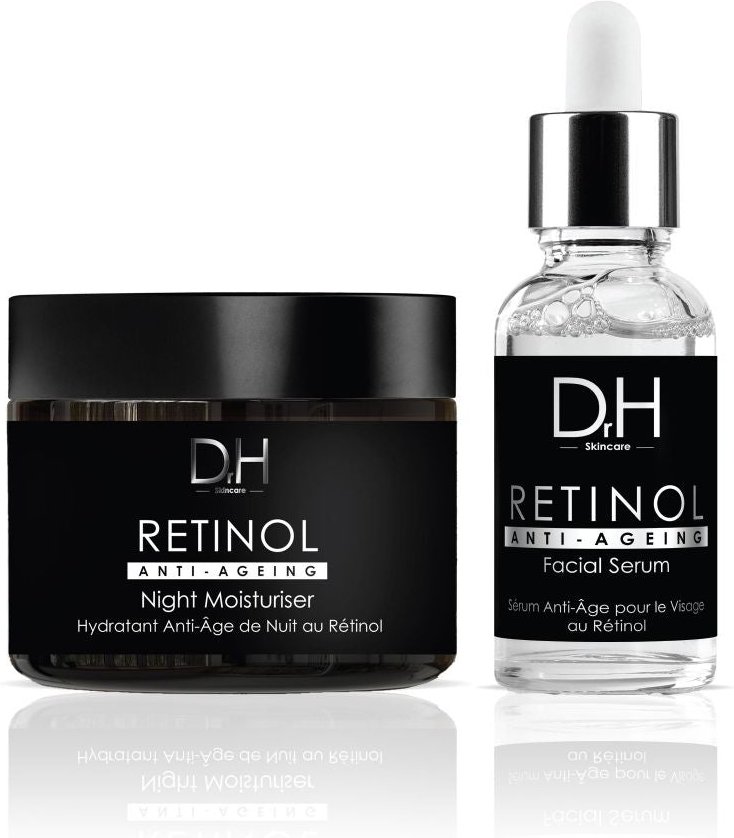 Dr H Retinol Anti-Aging Nachtfeuchtigkeitscreme 60ml + Anti-Aging Retinol Gesichtsserum 30ml
