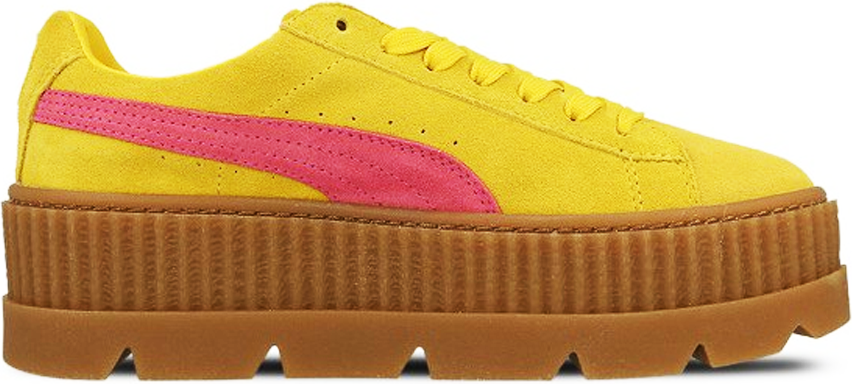 Puma x Rihanna Fenty gesteckte Creather Womens Yellow Trainer