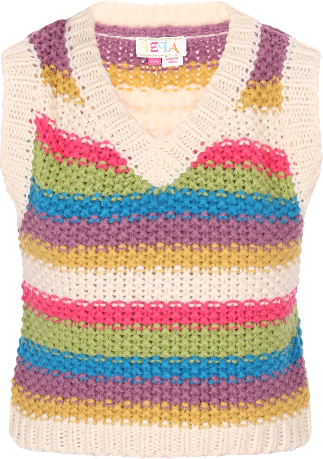 IZIA Weste Frauen cremeweiß mehrfarbig