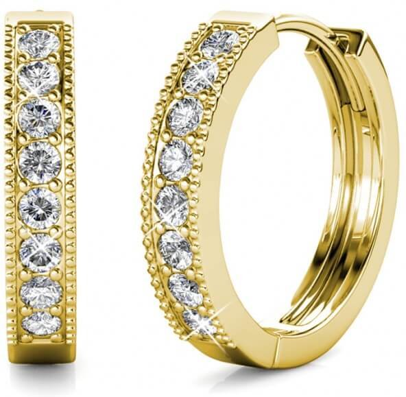 Eclat Ohrringe - Gold und Kristall